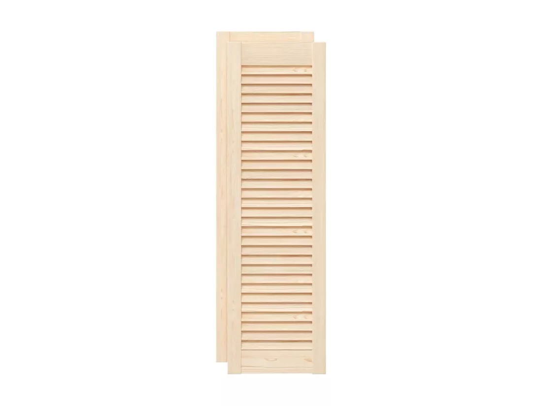 Portes d'armoire à persiennes 2 pcs 99x29,5 cm pin massif