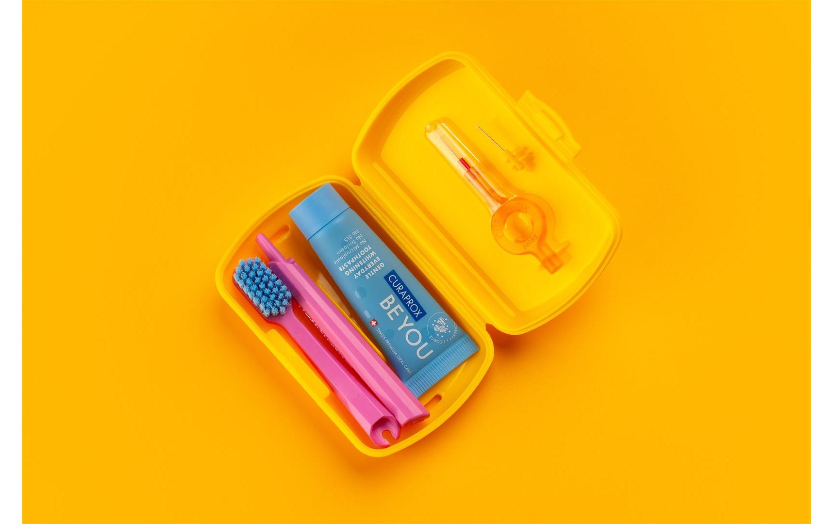 Travel Set gelb CS 5460 GrapefruitReise-Set für die Zahnhygiene