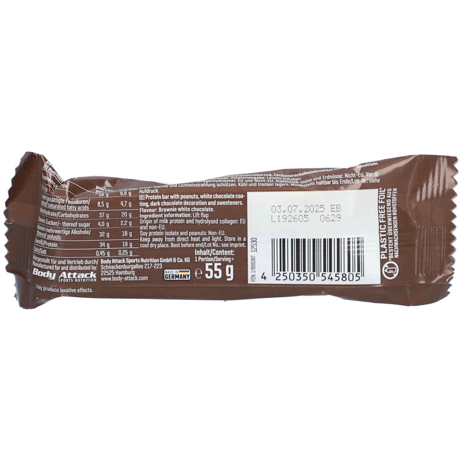BODY ATTACK Yambam Nüsse Brownie Weiße Schokolade