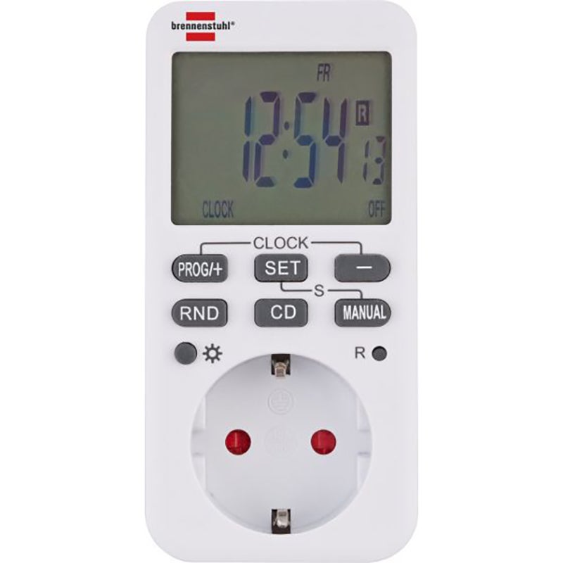 Brennenstuhl 1506320 Comfort-Line digitale weektimer wit voor stopcontact