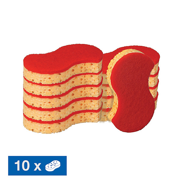 Gratounett Spontex usage intensif rouges 14,9 x 8,6 x 2,8 cm, lot de 10