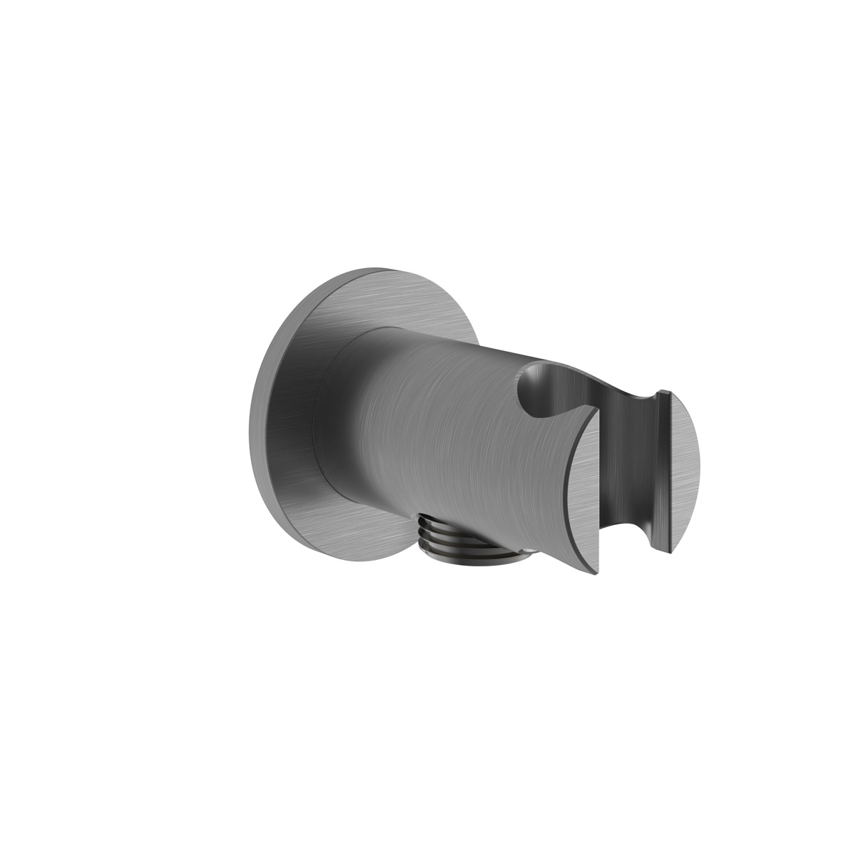 Hotbath Archie handdouche houder met wateraansluiting gunmetal geborsteld PVD