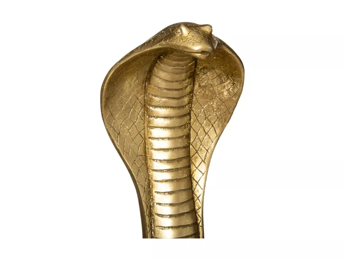 Objet décoratif Cobra en Résine Doré H 36 cm