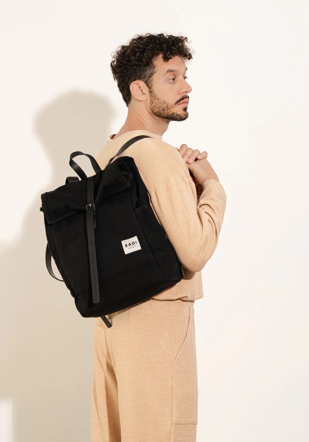 BADI Culture Roll-Over Rucksack Roll-Over Backpack Black