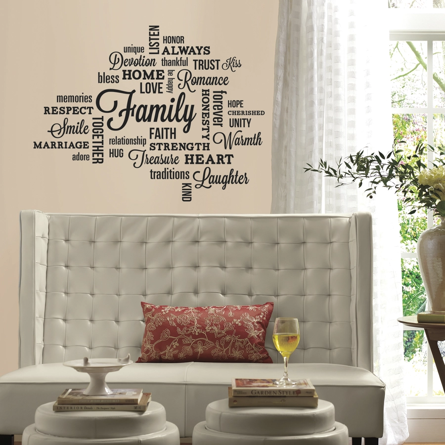 Room Mates Family Quote Mehrfarbig