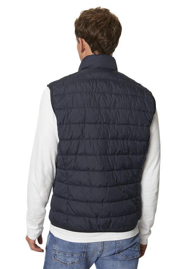Marc O’Polo Vest, sdnd, stand-up collar, zip po Dark navy