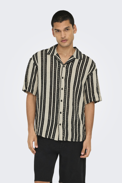 Only & Sons ecru heren overhemd