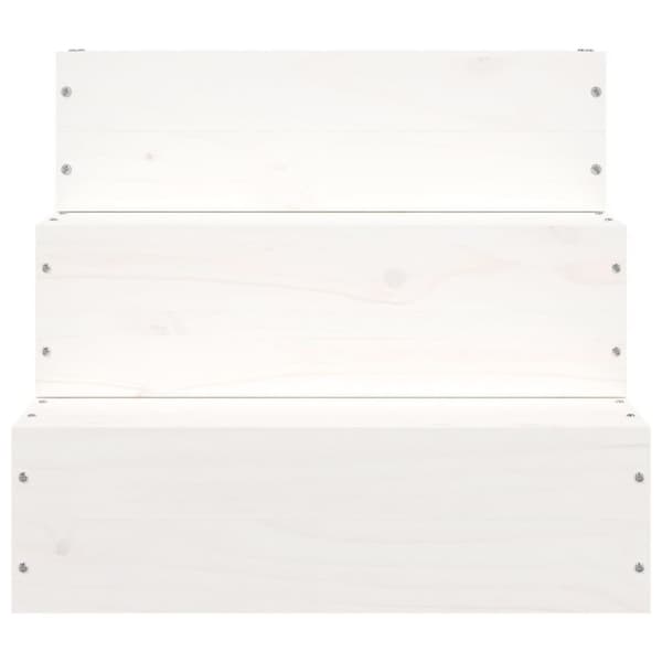 vidaXL Kjæledyrstrapp hvit 40x37,5x35 cm heltre furu