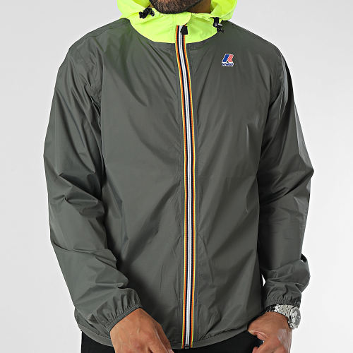 Coupe-Vent Le Vrai Claude 3.0 Vert Kaki Jaune Fluo