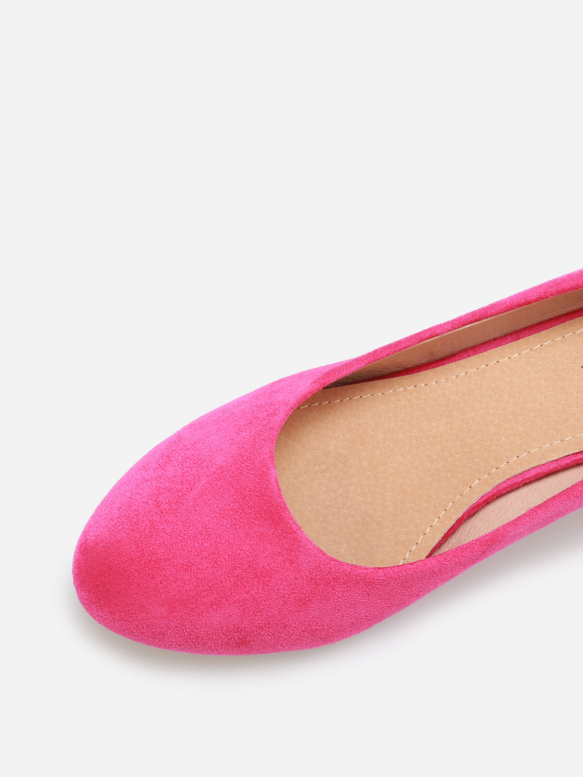 Escarpins arrondis en suédine grandes tailles- Fuchsia