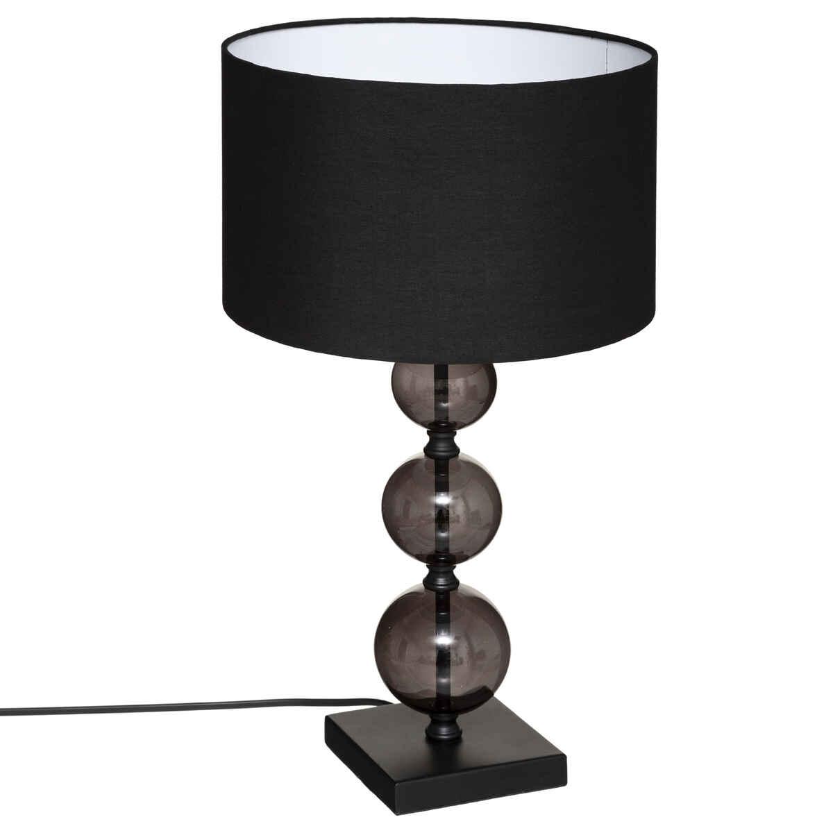 LAMPE VERRE ALMA NOIR H.52CM