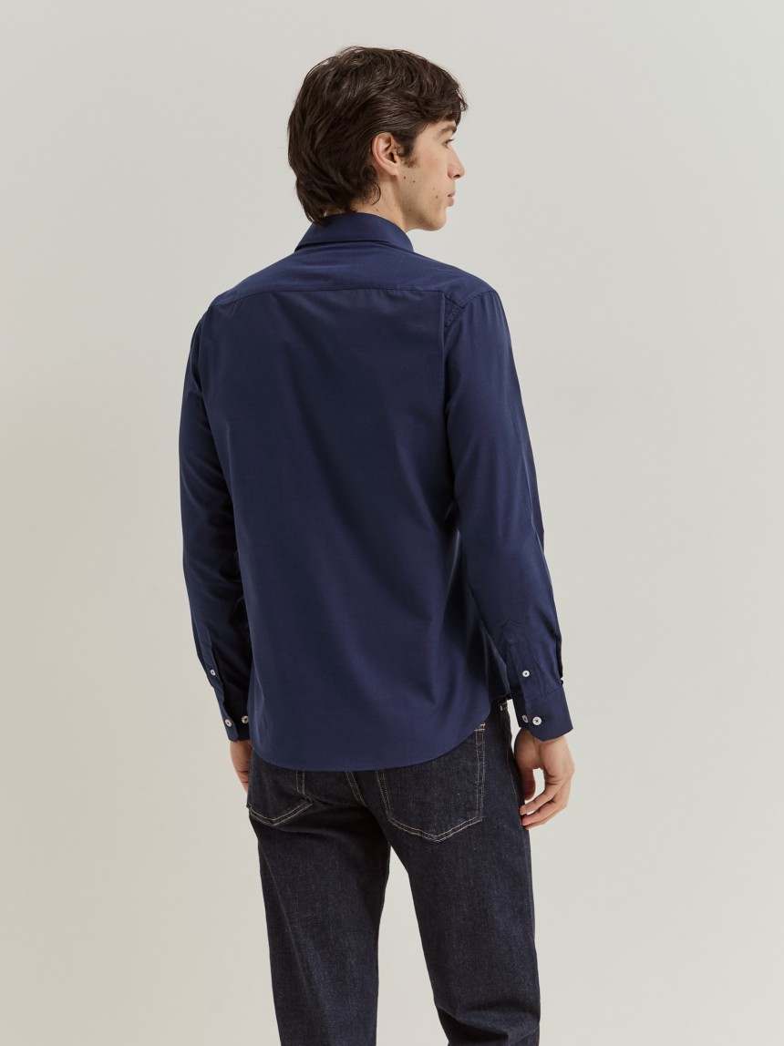 Camisa slim fit em algodão