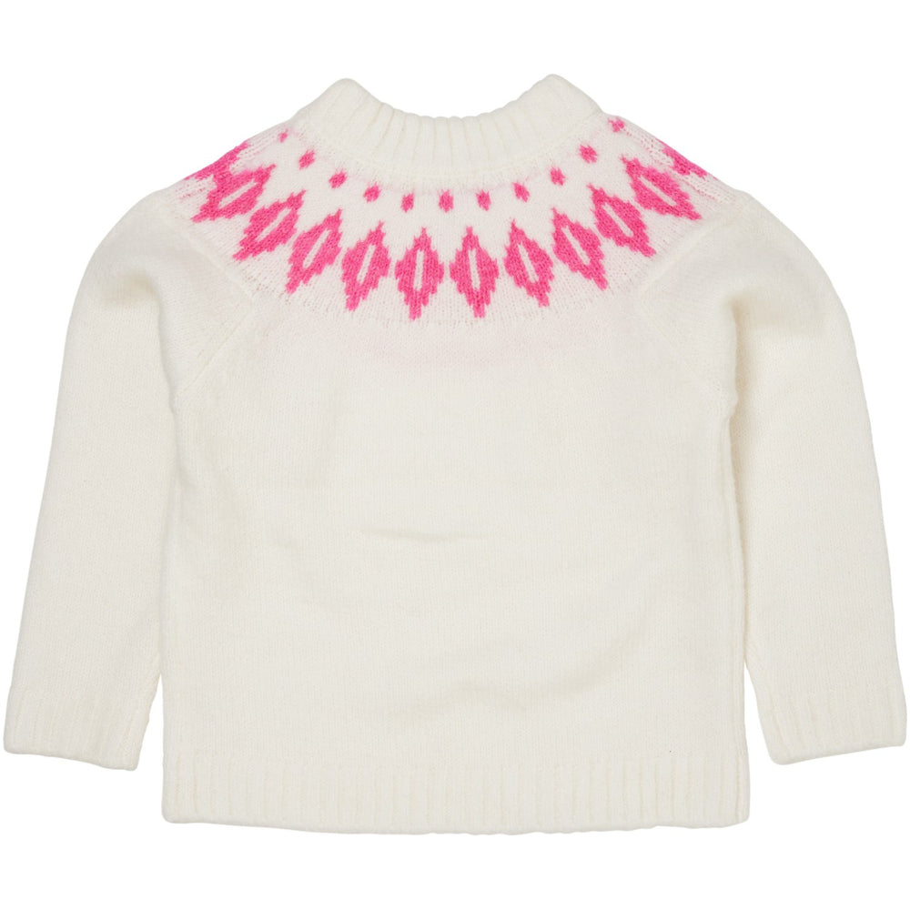 Køb COPENHAGEN COLORS Creme/Bubblegum Combi Wool Island Bluse