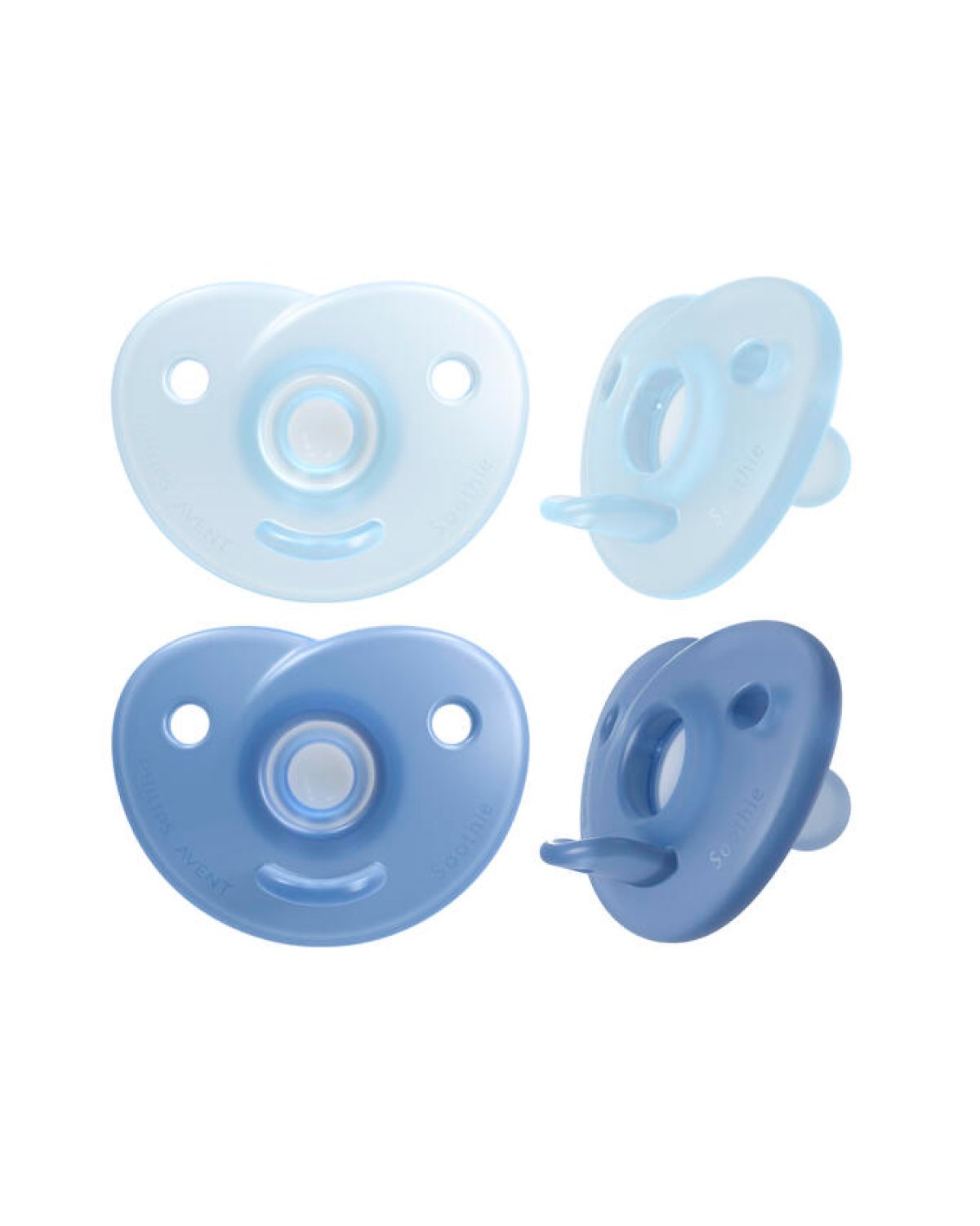 Smokk Soothie 2pk – Rund, Silikon | Nyfødt / Prematur, 0-6m