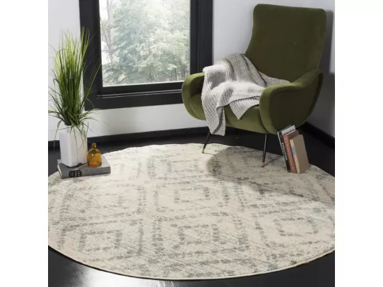Tapis Ivory & Light Blue 122 X 122 cm - Murray