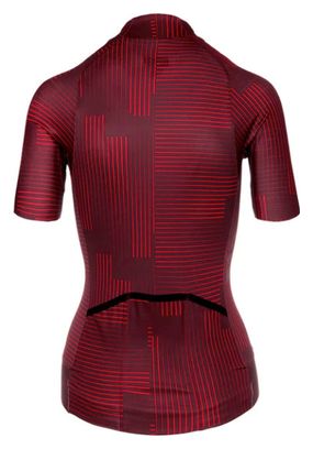 Maillot Manches Courtes Femme Bioracer Epic Warp avec Manchettes Bordeaux