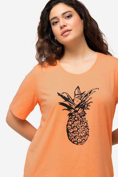T-Shirt, Kaviarperlchen, Ananas, Rundhals, Halbarm