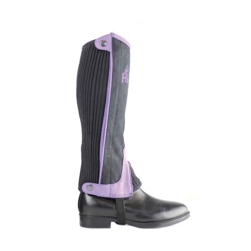 Polainas infantis em dois tons, modelo Amara, preto/roxo