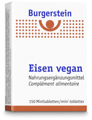BURGERSTEIN Eisen<br>150 Stück, Dose, Tablette, vegan