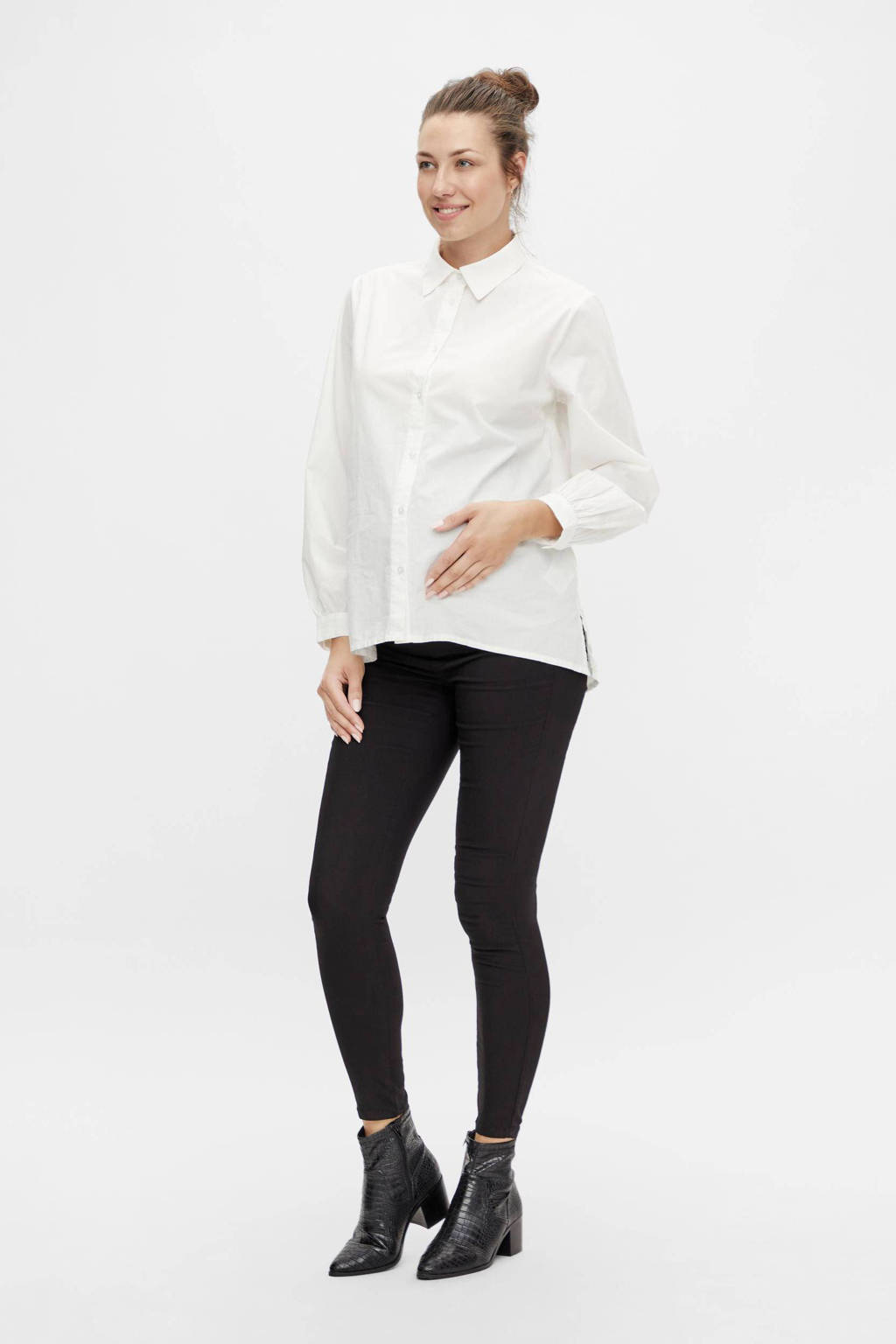 MAMALICIOUS skinny zwangerschapsjeans MLLUCY zwart