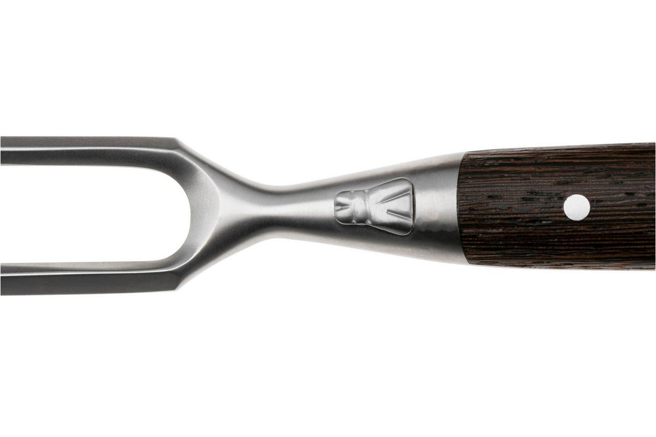 Laguiole en Aubrac Barbecue Set, SMB99WEI, Wenge, 3 stuks met leren rol