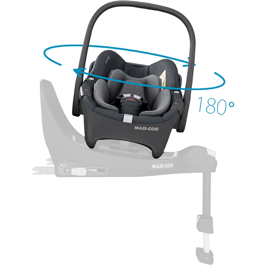 MAXI COSI Set Babyschale Pebble 360 Essential Graphite plus Basisstation FamilyFix 360