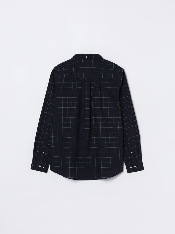 Camisa Oxford Xadrez - Azul Marinho