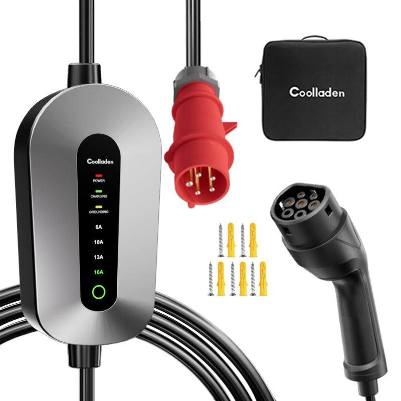 Mobile Wallbox 11kw ladegerät typ 2,Ladekabel typ 2 CEE Stecker,8-16A EV Ladegerät Typ 2 Ladekabel Schuko