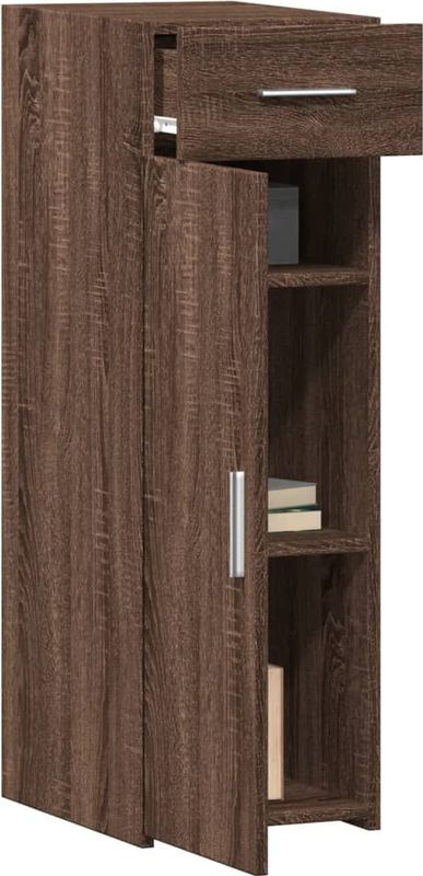 vidaXL - Dressoir - Bruin - Bewerkt Hout - 30x42,5x93 cm