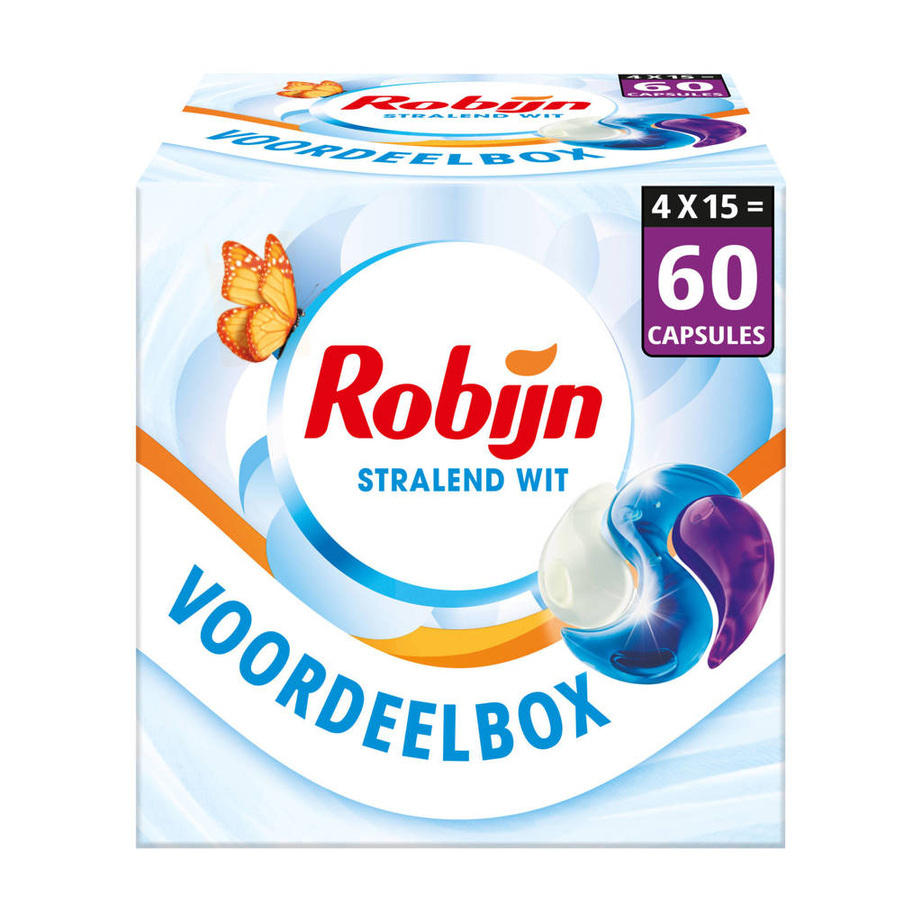 Lekker makkelijk3-in-1 wascapsules Stralend Wit - 4 x 15 wasbeurten - 60 wasbeurten