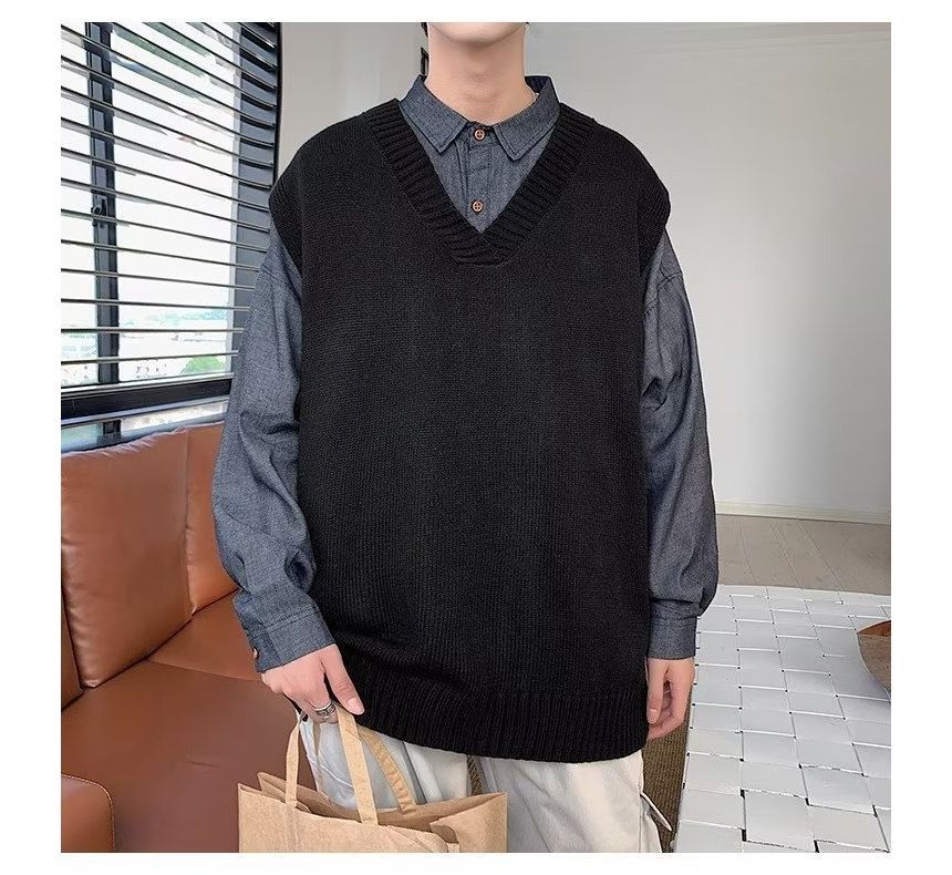 Sinlarity - V-hals effen losvallend vest