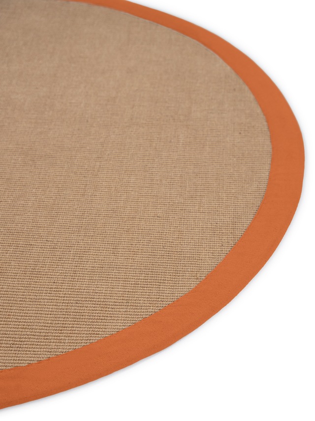 carpetfine Sisalteppich »Sisal« rund 5 mm Höhe mit farbiger Bordüre, Anti-Rutsch Rückseite
