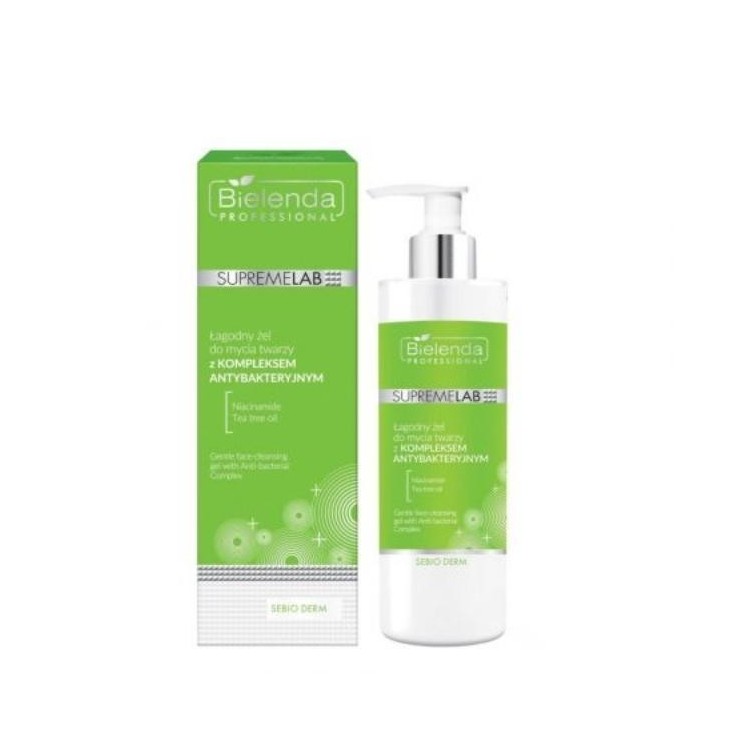 Bielenda Professional SUPREMELAB Sebio Derm milde gezichtswasgel met antibacterieel complex 200 ml