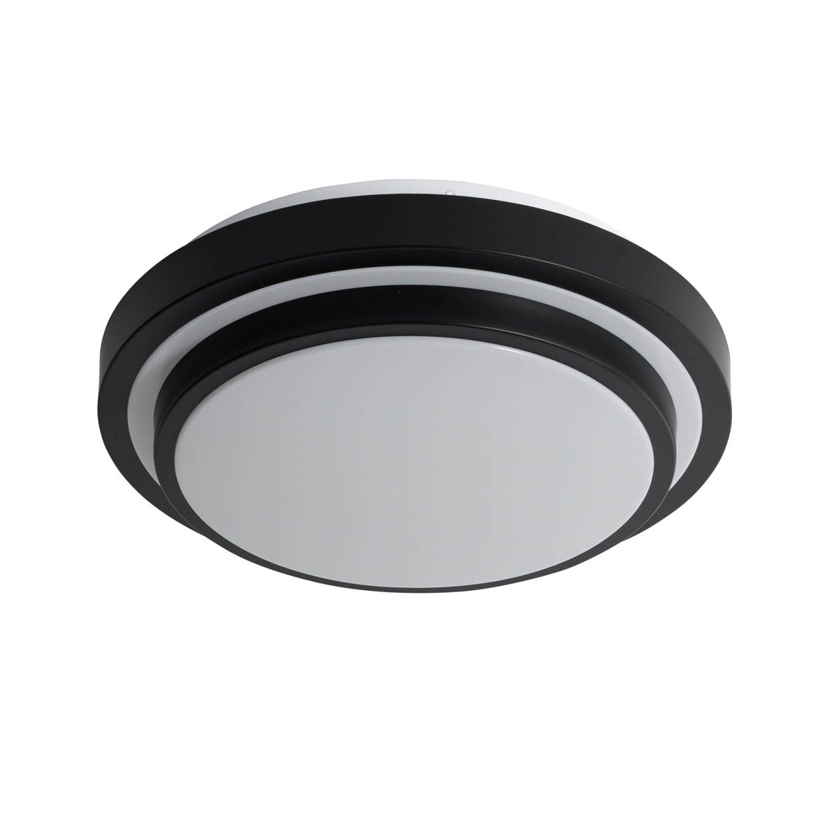 Moderne plafondlamp zwart met wit 35 cm IP44 - Walden