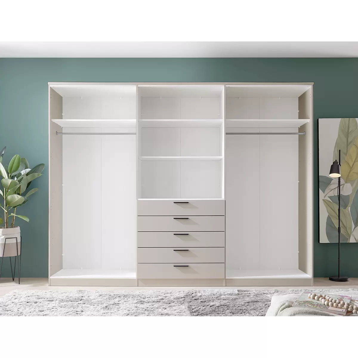 Kleiderschrank 6trg. Arnis Beige