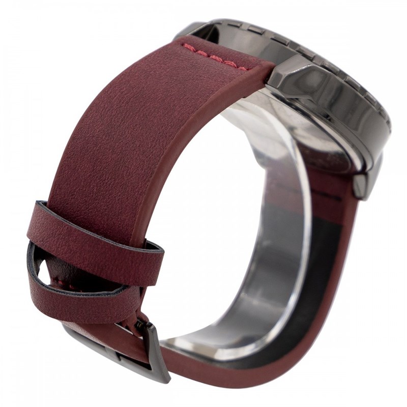 Coffret montre Homme M. JOHN bracelet Cuir Rouge
