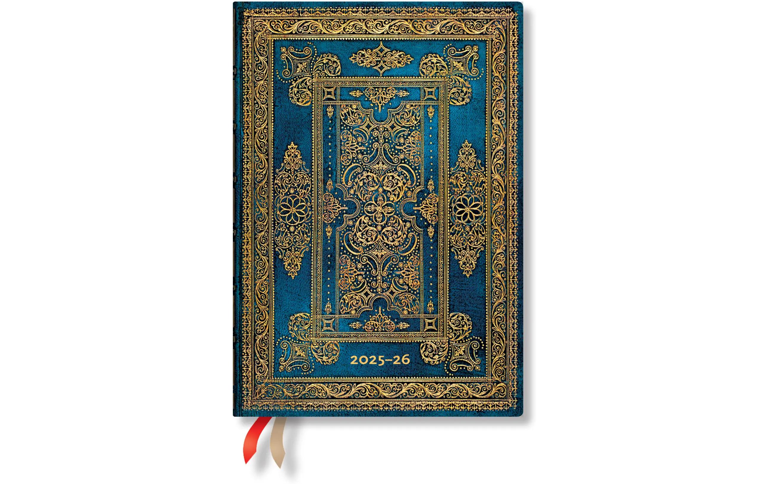 Wochenagenda Flex Midi Blue Luxe Juli 25-Dez 26, horizontalFlex 18-Monatskalender mit 208 Blatt