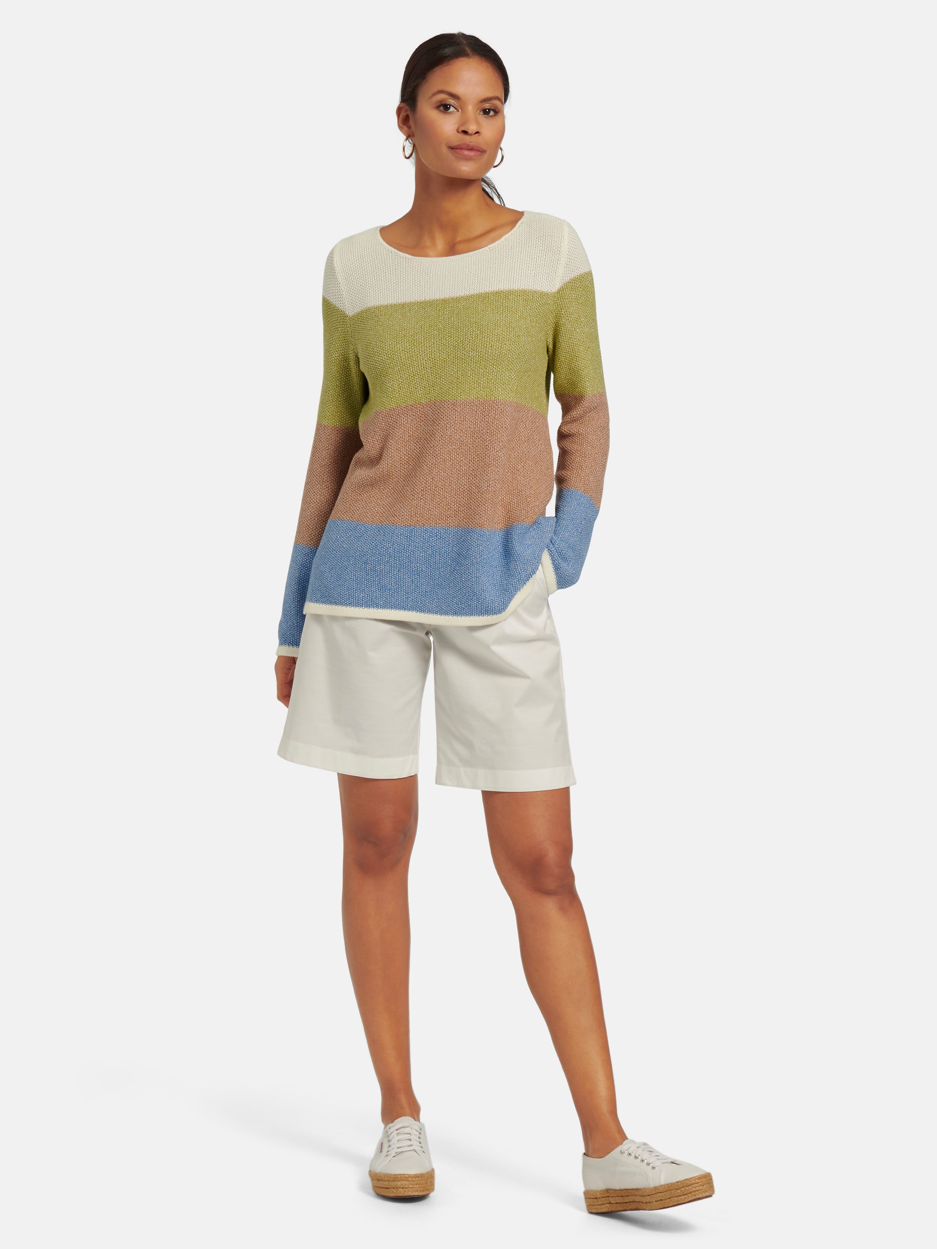 Pullover mit U-Boot-Ausschnitt
