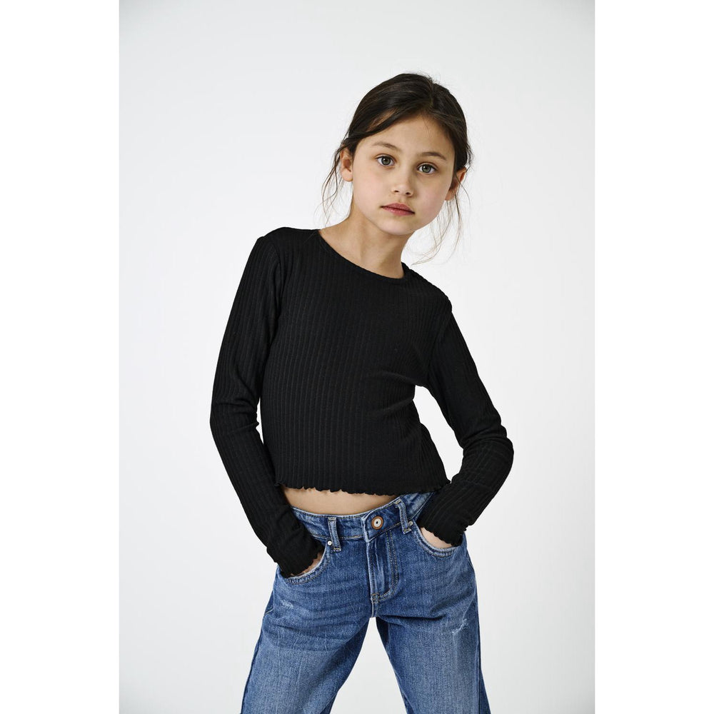 Køb kids ONLY Black Nella O-Neck Bluse Noos
