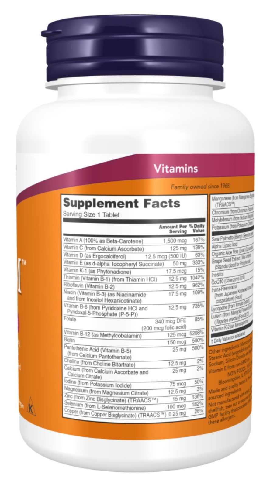 NOW Foods Adam Men's Multi 60 comprimidos