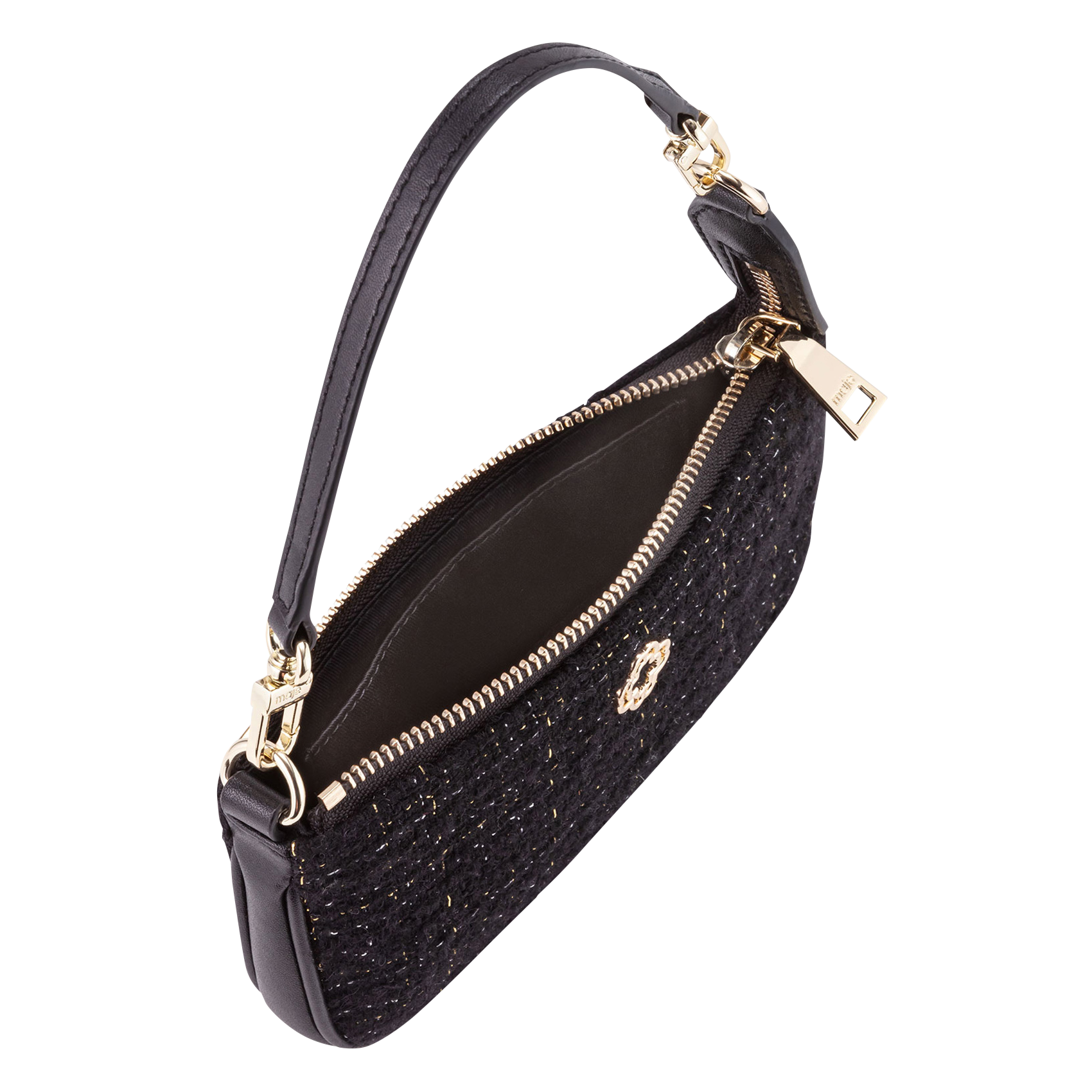 Sac baguette en cuir | Noir