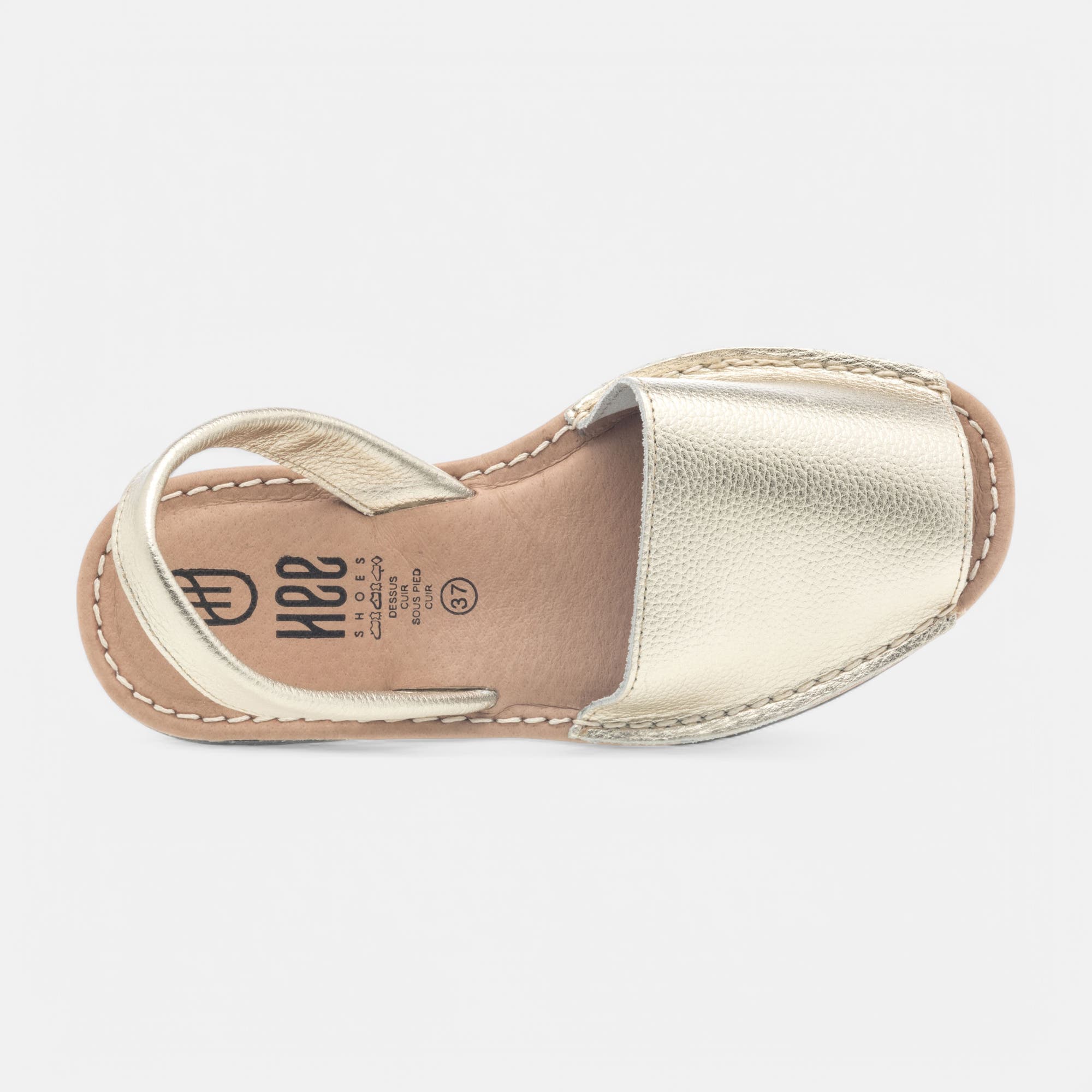 Sandales Femme en cuir or