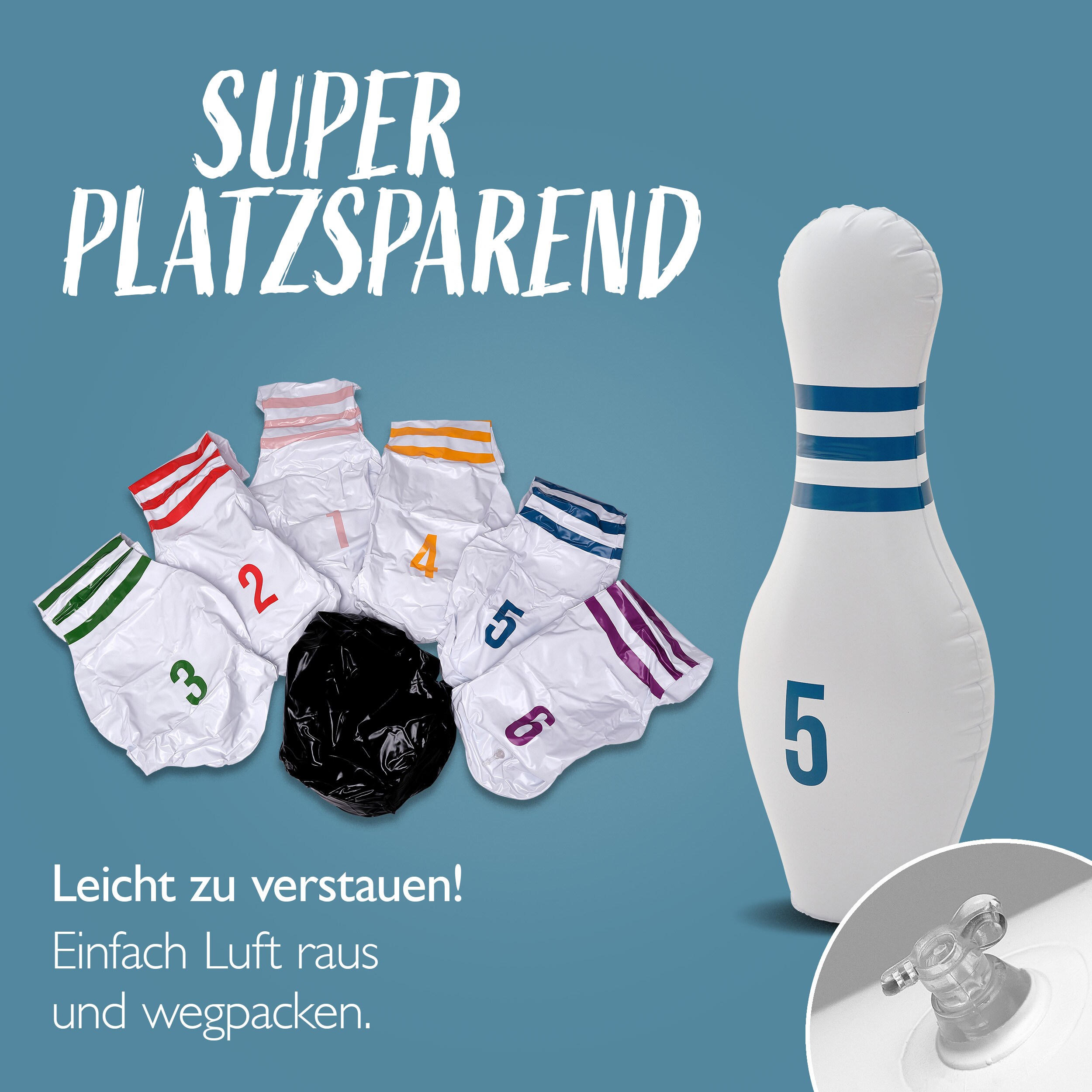 Ocean5 XXL Bowling-Spiel Aufblasbares Kegeln-Set