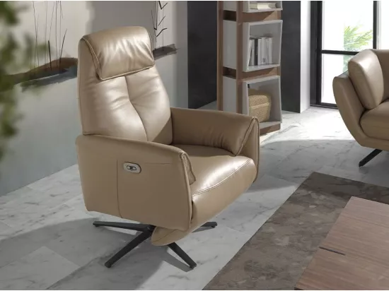 Fauteuil relax pivotant en cuir Arena 5086 ANGEL CERDA