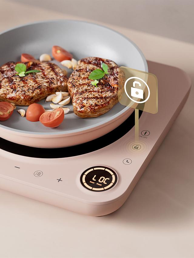 ciarra Tragbare Induktionskochplatte mit 4h Timer, 2000 W