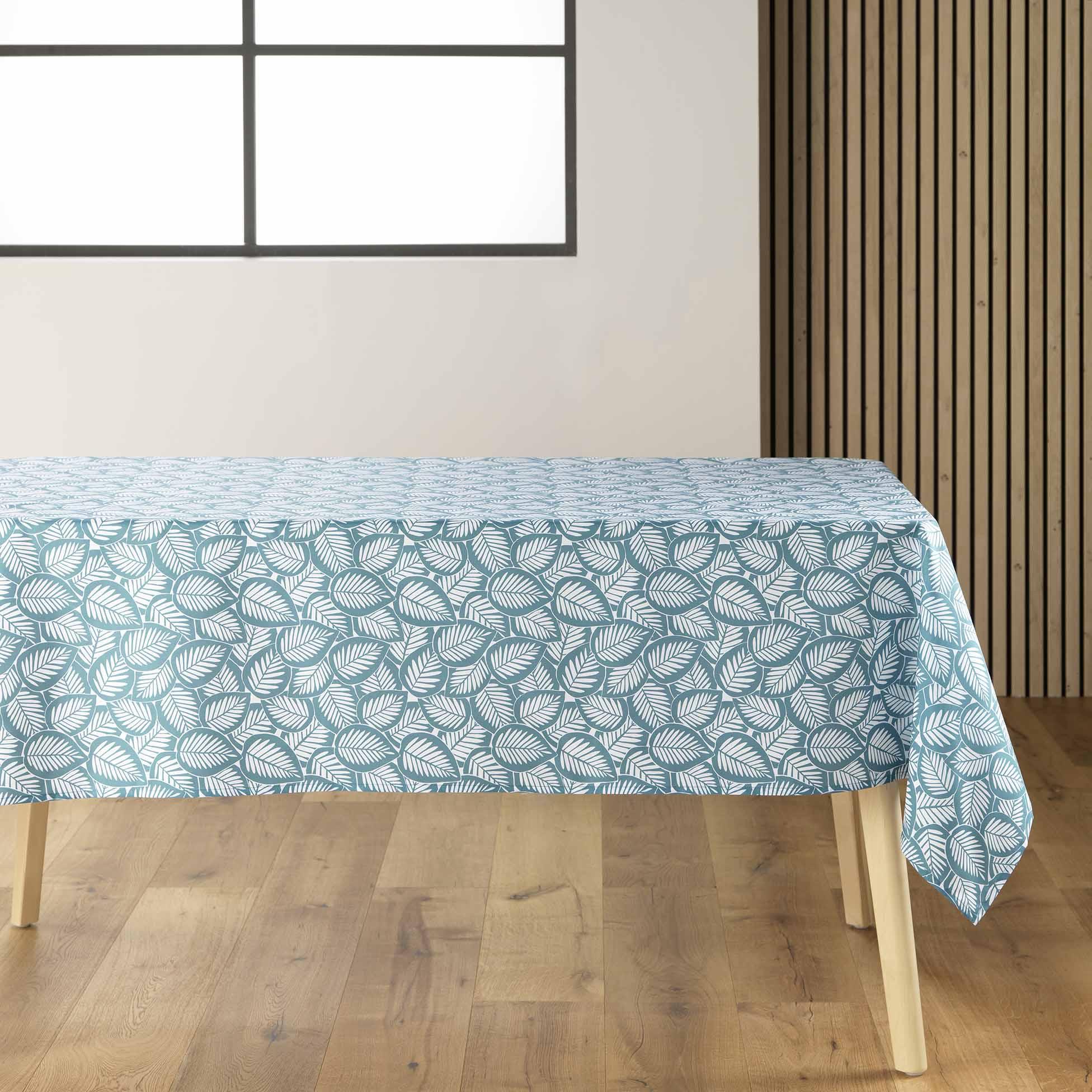 NAPPE RECTANGLE 140X240CM IMPRIMEE MICRO DIVANY EMERAUDE