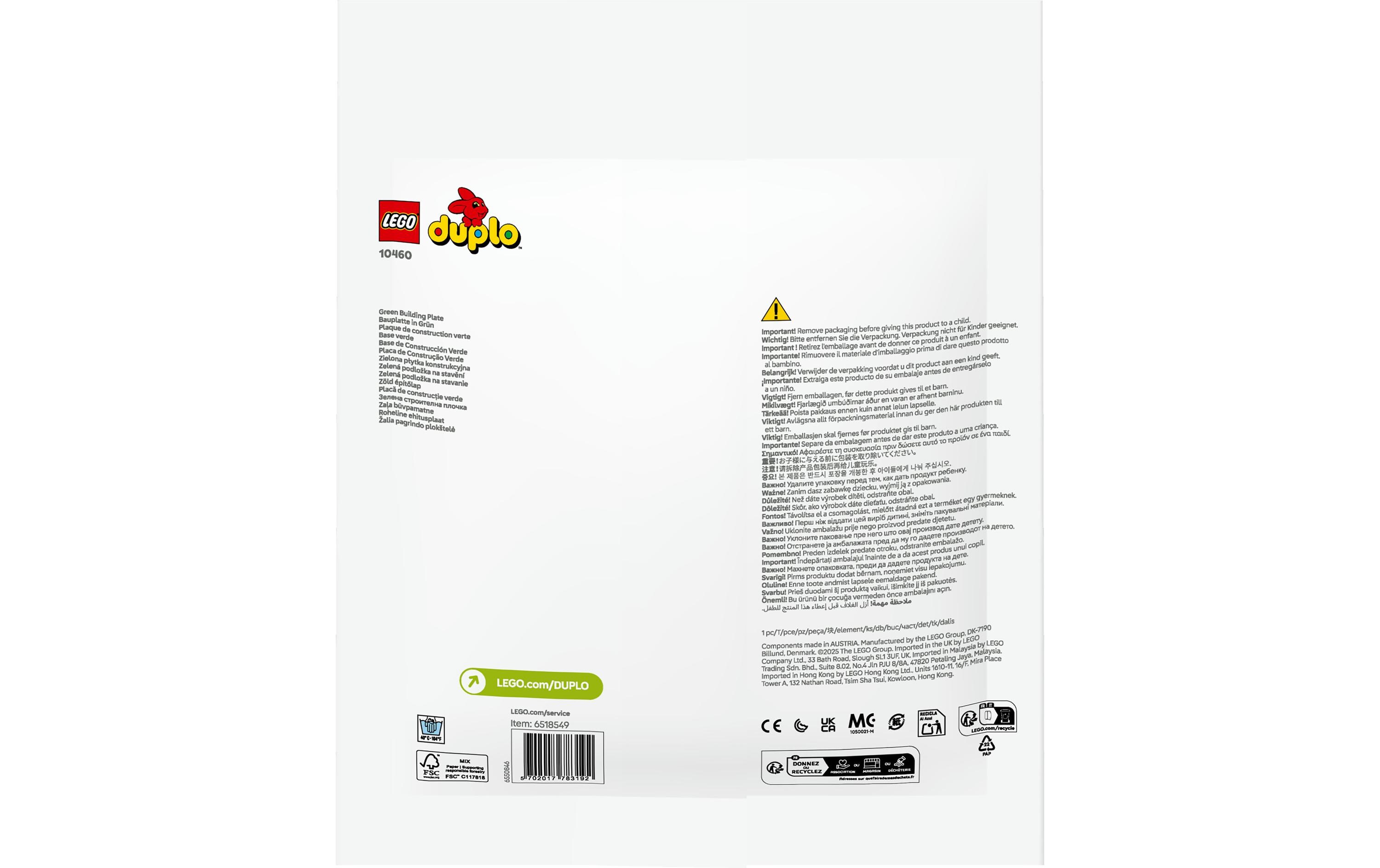 DUPLO® Bauplatte in Grün 10460Bauspielzeug zum Bauen, Spielen und Ausstellen