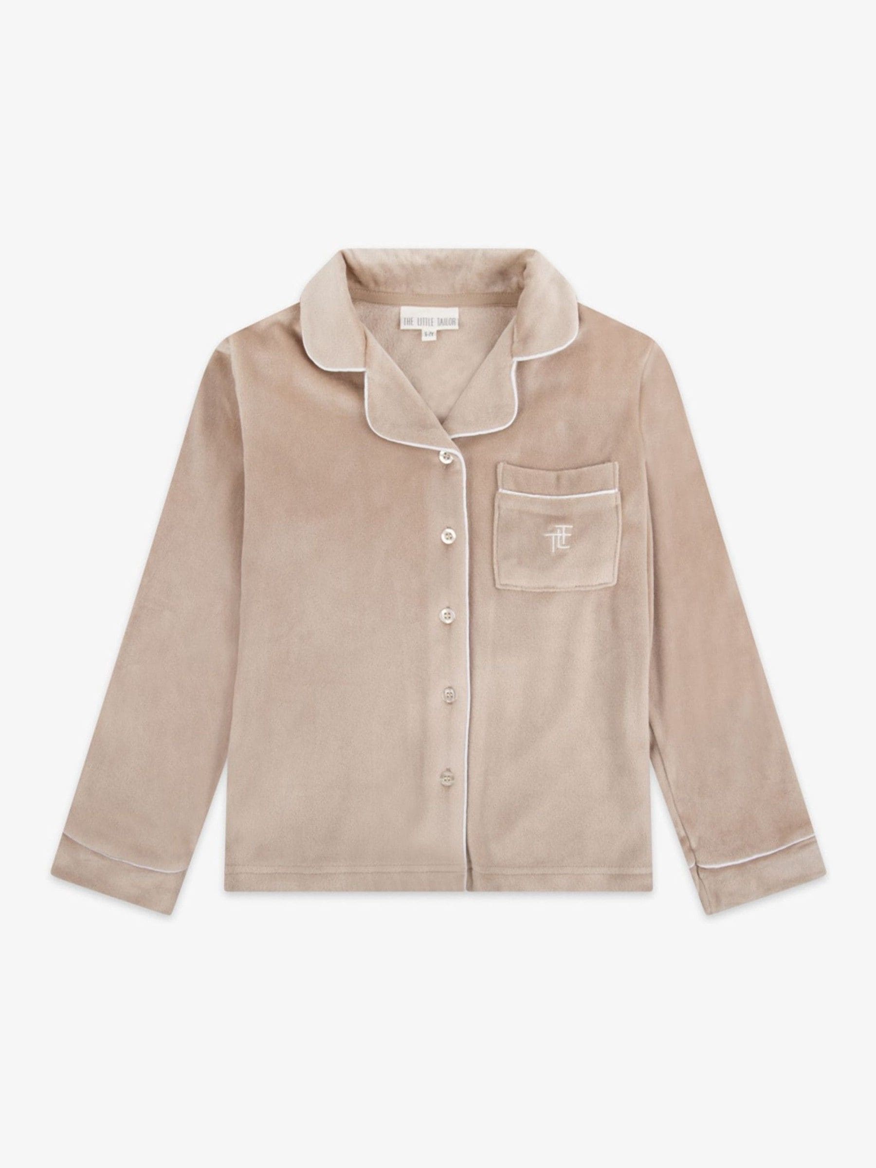 Natuurlijk - The Little Tailor Luxe kerstpyjama voor kinderen van zacht aanvoelend velours