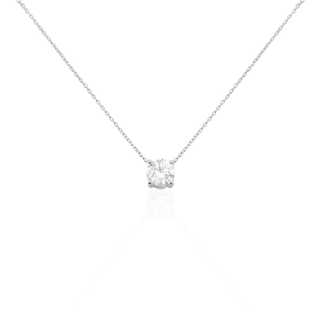 Collier Collection Aphrodite Or Blanc Diamant Synthetique