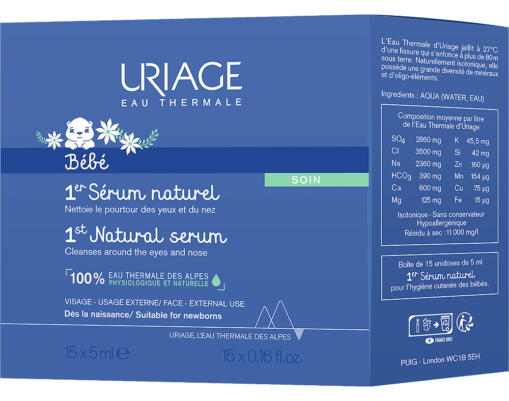 SORO FISIOLÓGICO URIAGE BEBE NATURAL 15X5ML